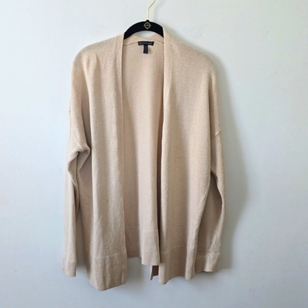 Eileen Fisher Linen/Cotton Blend Open Cardigan sz Small